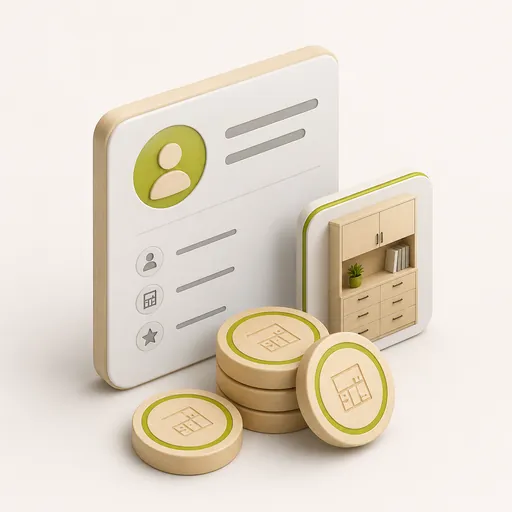 Customer account card and Design Credit tokens
