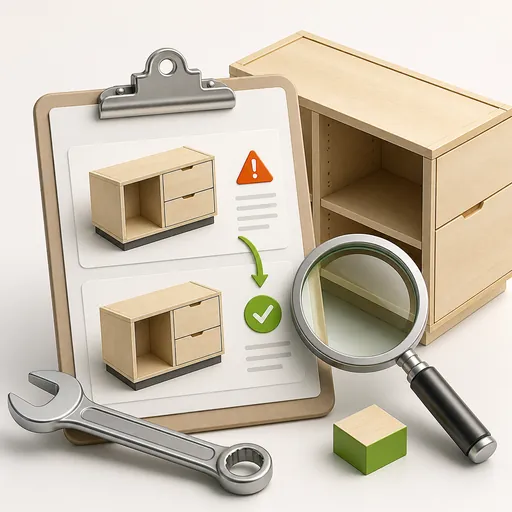Workshop tools beside a diagnostic checklist
